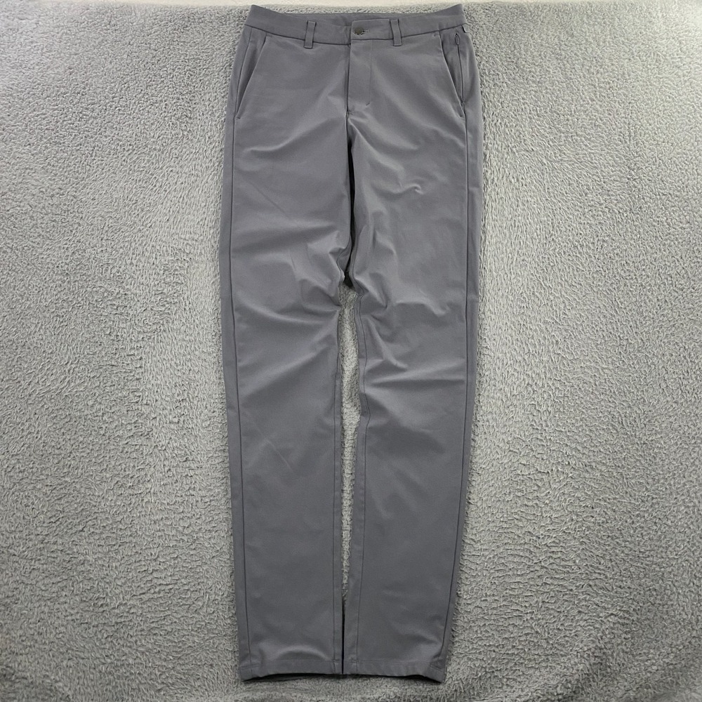 Lululemon Commission Pant Slim‎ Fit Mens 30x37 Tall Warpstreme Gray Chino M5977T
